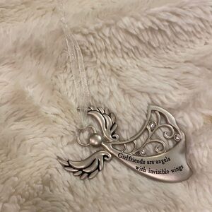 Girlfriends are angels with invisible wings ornament